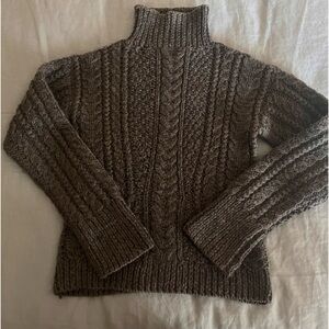 DKNY gray cable sweater size small